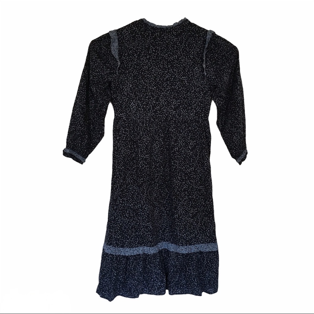 Women's Leaf Print Balloon Ruffle Dress NWT - Picture 4 of 5